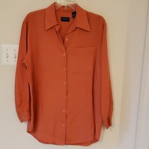Liz Claiborne Size M Peach Color Button Shirt